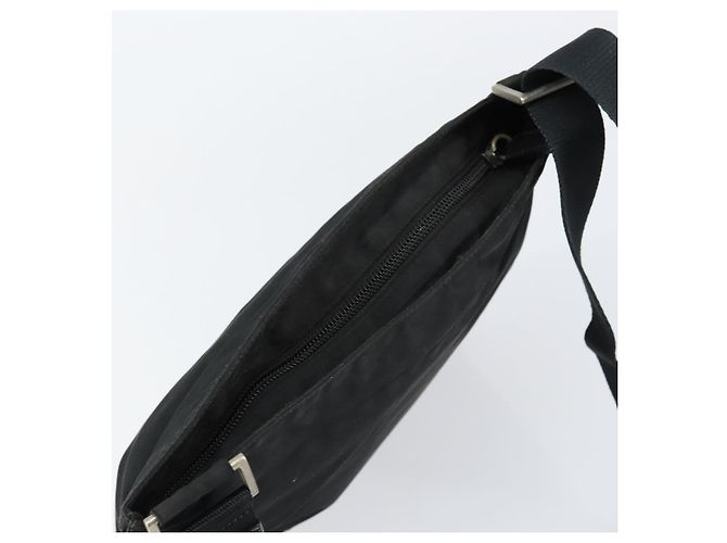 PRADA Borsa a mano in nylon nero argento autentica 153120 - vista 6