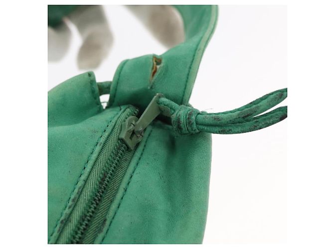 Bolso de Hombro de Cuero Verde LOEWE Auth mr1587 - vista 10
