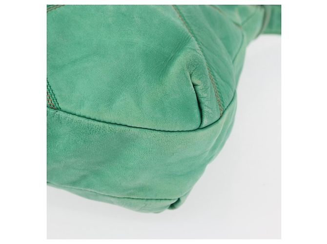 Bolso de Hombro de Cuero Verde LOEWE Auth mr1587 - vista 14