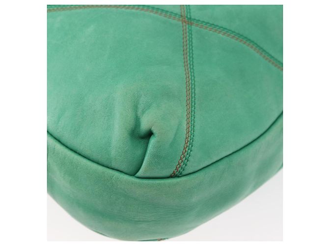 Bolso de Hombro de Cuero Verde LOEWE Auth mr1587 - vista 16