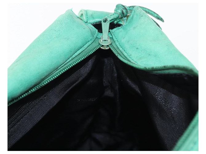 Bolso de Hombro de Cuero Verde LOEWE Auth mr1587 - vista 17
