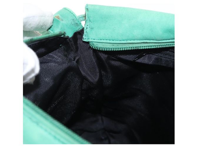Bolso de Hombro de Cuero Verde LOEWE Auth mr1587 - vista 18
