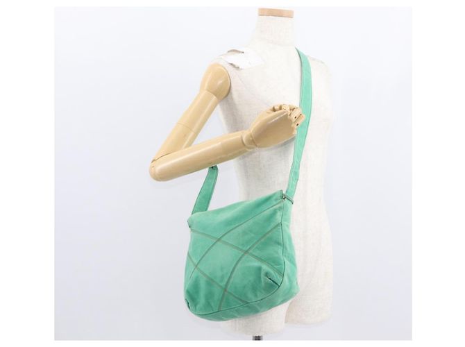 Bolso de Hombro de Cuero Verde LOEWE Auth mr1587 - vista 21
