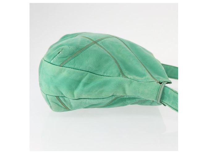Bolso de Hombro de Cuero Verde LOEWE Auth mr1587 - vista 3