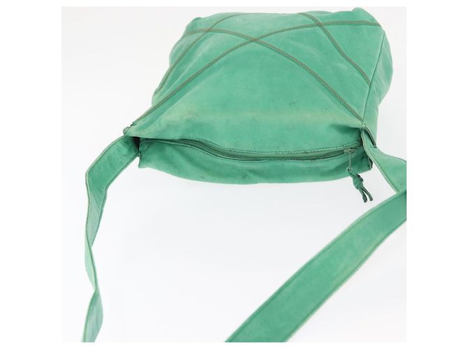 Bolso de Hombro de Cuero Verde LOEWE Auth mr1587 - vista 6