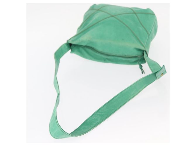 Bolso de Hombro de Cuero Verde LOEWE Auth mr1587 - vista 7