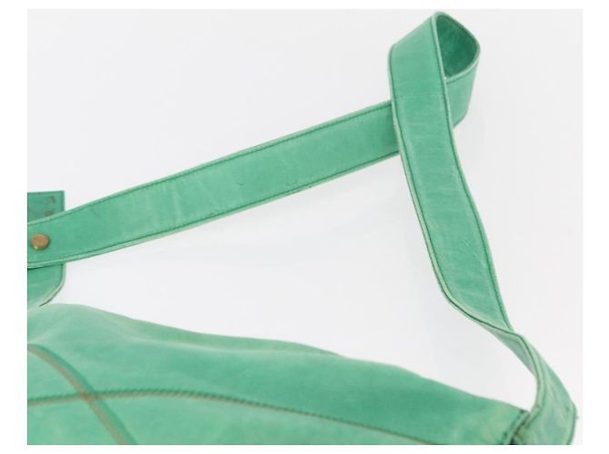 Bolso de Hombro de Cuero Verde LOEWE Auth mr1587 - vista 8