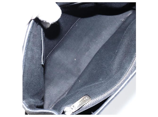Céline Borsa a mano in tela Macadam CELINE Nero Argento Auth ep11378 - vista 11