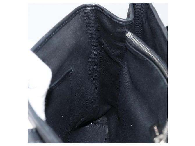 Céline Borsa a mano in tela Macadam CELINE Nero Argento Auth ep11378 - vista 19