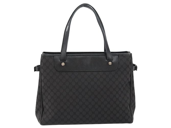 Céline Borsa a mano in tela Macadam CELINE Nero Argento Auth ep11378 - vista 2