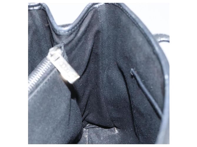 Céline Borsa a mano in tela Macadam CELINE Nero Argento Auth ep11378 - vista 20