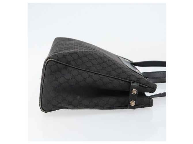 Céline Borsa a mano in tela Macadam CELINE Nero Argento Auth ep11378 - vista 3
