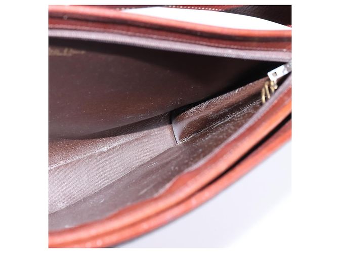 Borsa a Spalla Christian Dior in Pelle Marrone Oro Auth bs30166 D'oro - vista 17