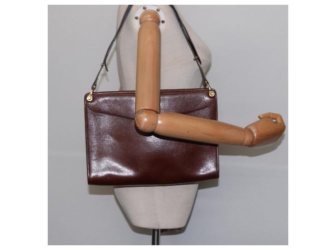 Borsa a Spalla Christian Dior in Pelle Marrone Oro Auth bs30166 D'oro - vista 20
