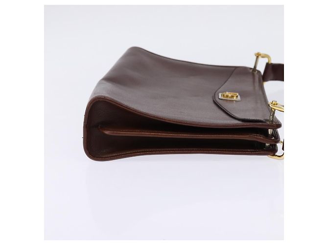 Borsa a Spalla Christian Dior in Pelle Marrone Oro Auth bs30166 D'oro - vista 4