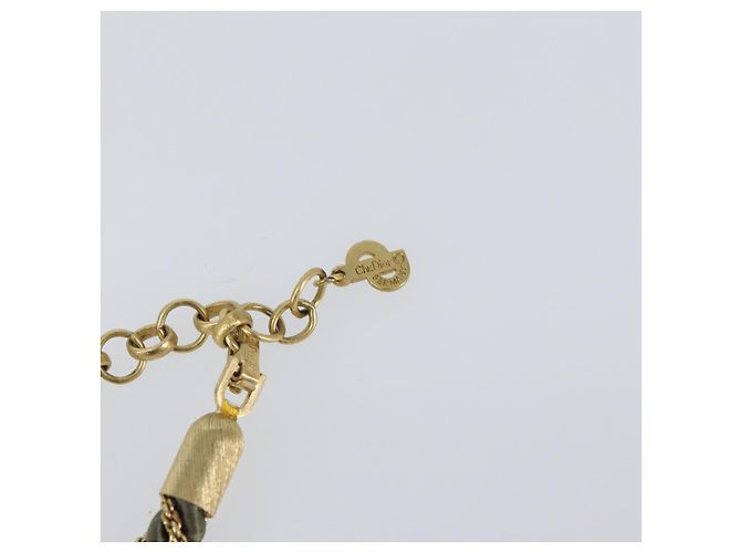 Christian Dior Halskette Metall Grau Gold Auth am9878 Braun Golden - Ansicht 6