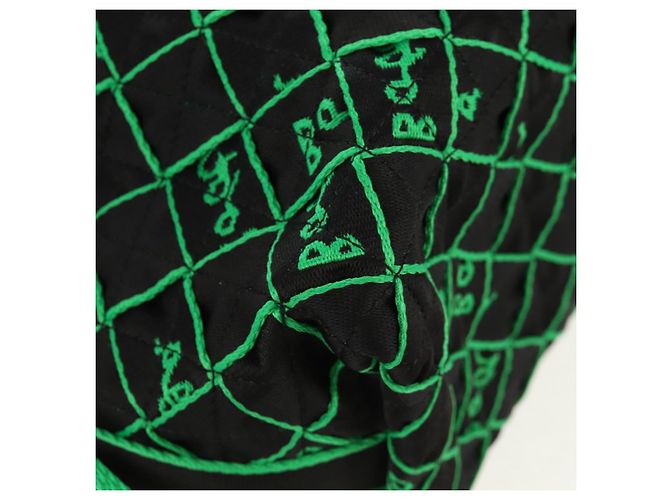 Autre Marque BOTTEGA VENETA Borsa a Mano in Tela 2 in 1 Verde Nero Argento Auth mr1618M - vista 13