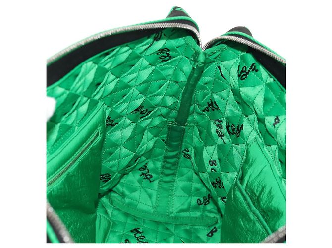 Autre Marque BOTTEGA VENETA Borsa a Mano in Tela 2 in 1 Verde Nero Argento Auth mr1618M - vista 22
