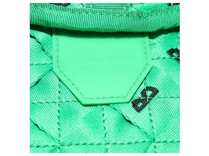 Autre Marque BOTTEGA VENETA Borsa a Mano in Tela 2 in 1 Verde Nero Argento Auth mr1618M - vista 28