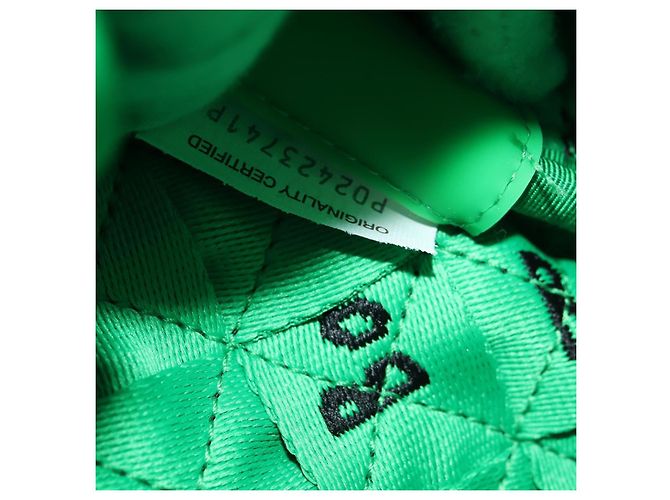Autre Marque BOTTEGA VENETA Borsa a Mano in Tela 2 in 1 Verde Nero Argento Auth mr1618M - vista 29