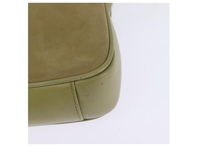 Borsa a Spalla GUCCI in Pelle Scamosciata Verde Oro Auth BA7108 D'oro - vista 14