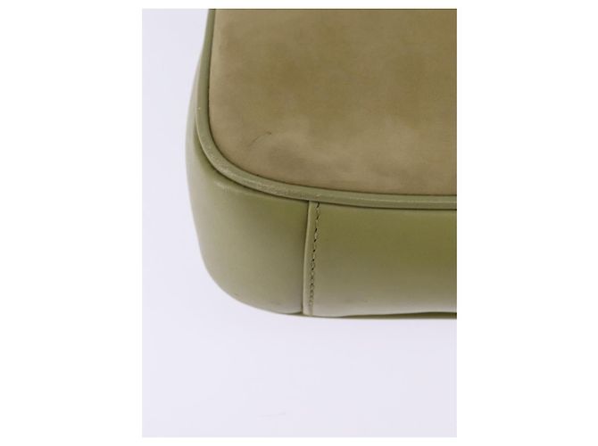 Borsa a Spalla GUCCI in Pelle Scamosciata Verde Oro Auth BA7108 D'oro - vista 15