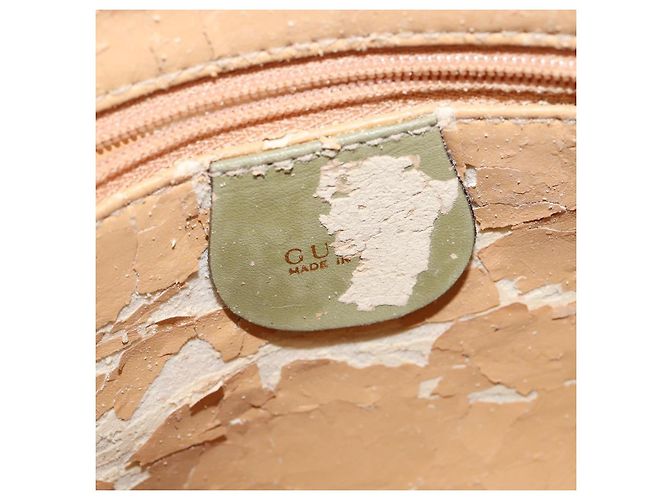 Borsa a Spalla GUCCI in Pelle Scamosciata Verde Oro Auth BA7108 D'oro - vista 17