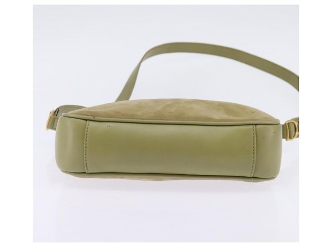 Borsa a Spalla GUCCI in Pelle Scamosciata Verde Oro Auth BA7108 D'oro - vista 5