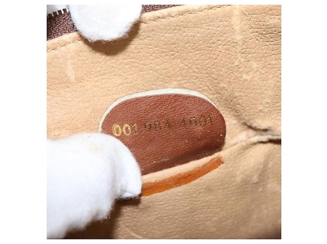 Gucci Bolso de Hombro Micro GG Supreme PVC Beige Dorado 001 984 4001 Auth SW1700 - vista 12