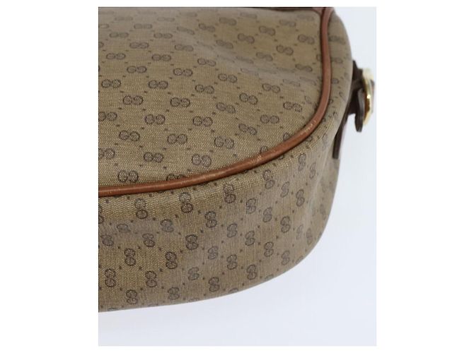 Gucci Bolso de Hombro Micro GG Supreme PVC Beige Dorado 001 984 4001 Auth SW1700 - vista 14