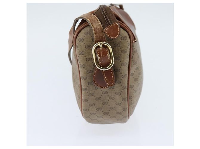 Gucci Bolso de Hombro Micro GG Supreme PVC Beige Dorado 001 984 4001 Auth SW1700 - vista 3