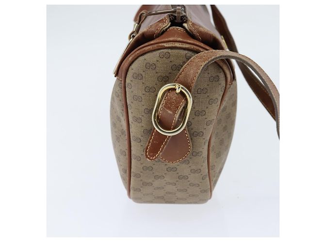 Gucci Bolso de Hombro Micro GG Supreme PVC Beige Dorado 001 984 4001 Auth SW1700 - vista 4