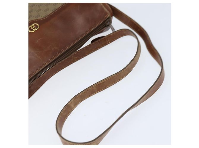 Gucci Bolso de Hombro Micro GG Supreme PVC Beige Dorado 001 984 4001 Auth SW1700 - vista 7