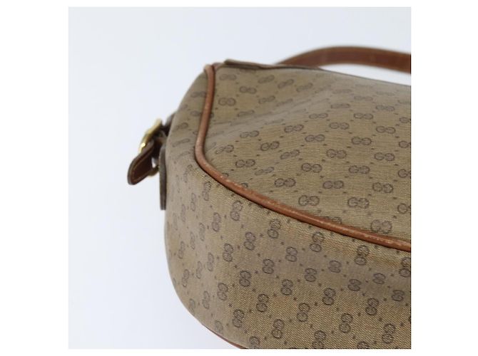 Gucci Bolso de Hombro Micro GG Supreme PVC Beige Dorado 001 984 4001 Auth SW1700 - vista 9