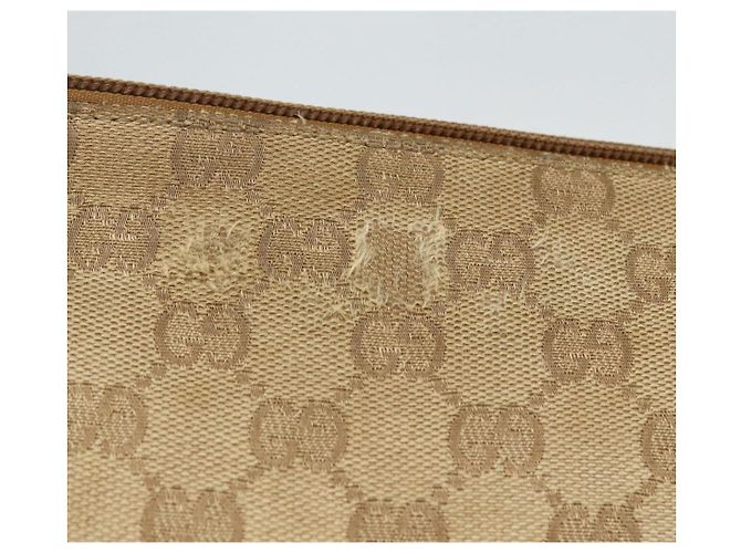 Gucci GG Canvas Sherry Line Schultertasche Beige Gold 145857 Auth 151543 Golden - Ansicht 14
