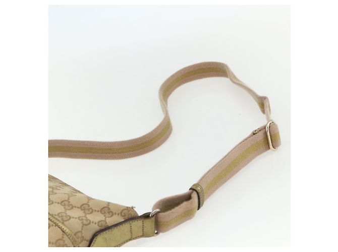 Gucci GG Canvas Sherry Line Schultertasche Beige Gold 145857 Auth 151543 Golden - Ansicht 8