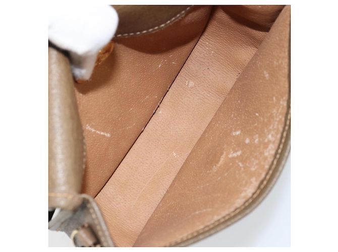 Borsa a Spalla GUCCI GG Plus Supreme PVC Beige Oro Auth ka473 D'oro - vista 17