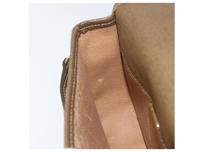 Borsa a Spalla GUCCI GG Plus Supreme PVC Beige Oro Auth ka473 D'oro - vista 19