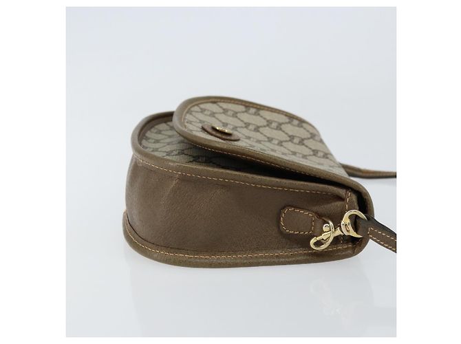 Borsa a Spalla GUCCI GG Plus Supreme PVC Beige Oro Auth ka473 D'oro - vista 4
