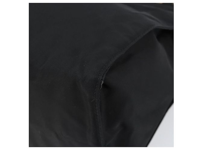 PRADA Borsa a mano in nylon nero e oro Auth yk19626 D'oro - vista 14
