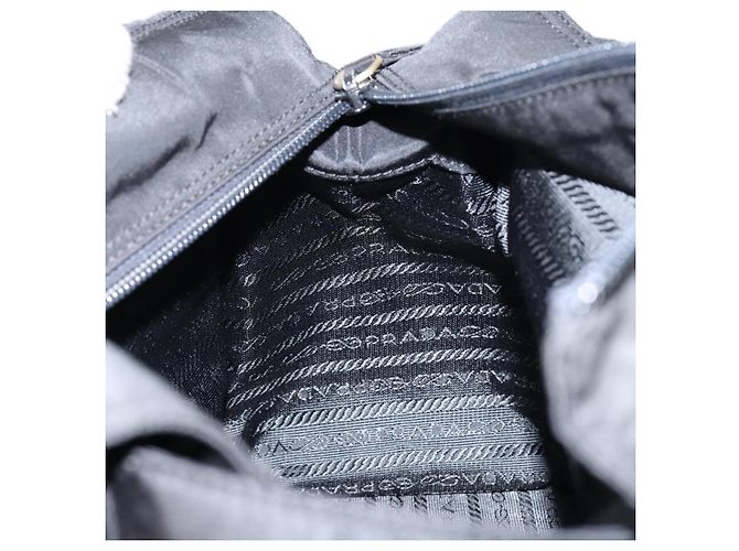 PRADA Borsa a mano in nylon nero e oro Auth yk19626 D'oro - vista 19
