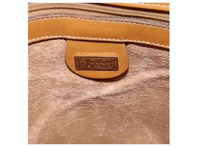Sac Sherry Line en PVC Beige Micro GG Supreme Web de GUCCI 001 115 0914 Auth ar13755 Doré - vue 19