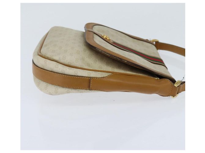 Sac Sherry Line en PVC Beige Micro GG Supreme Web de GUCCI 001 115 0914 Auth ar13755 Doré - vue 4
