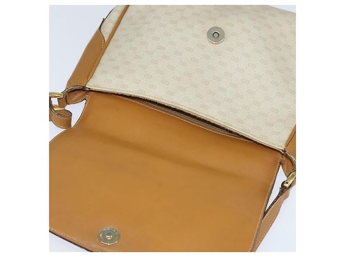 Sac Sherry Line en PVC Beige Micro GG Supreme Web de GUCCI 001 115 0914 Auth ar13755 Doré - vue 9