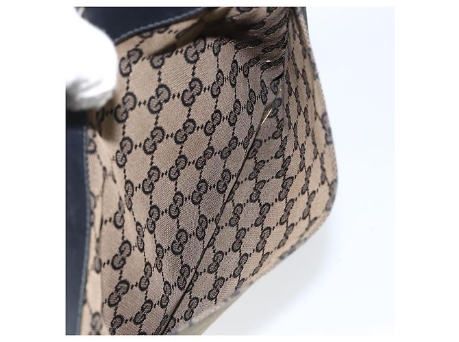 Borsa a spalla in tela GG Gucci marrone 019 0348 Auth ep11399 - vista 11