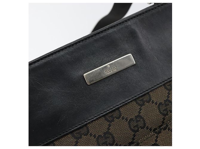 Borsa a spalla in tela GG Gucci marrone 019 0348 Auth ep11399 - vista 17