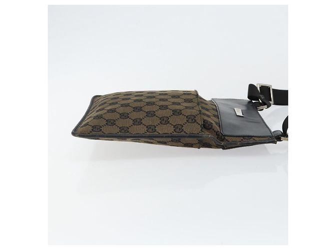 Borsa a spalla in tela GG Gucci marrone 019 0348 Auth ep11399 - vista 3