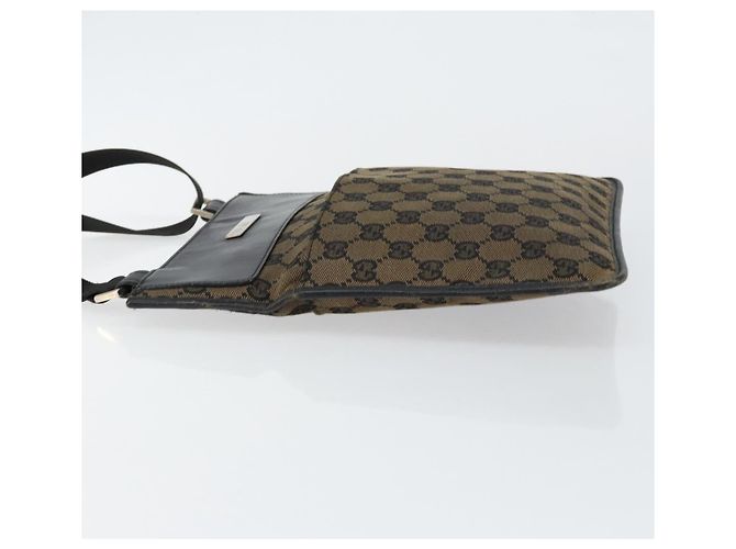 Borsa a spalla in tela GG Gucci marrone 019 0348 Auth ep11399 - vista 4