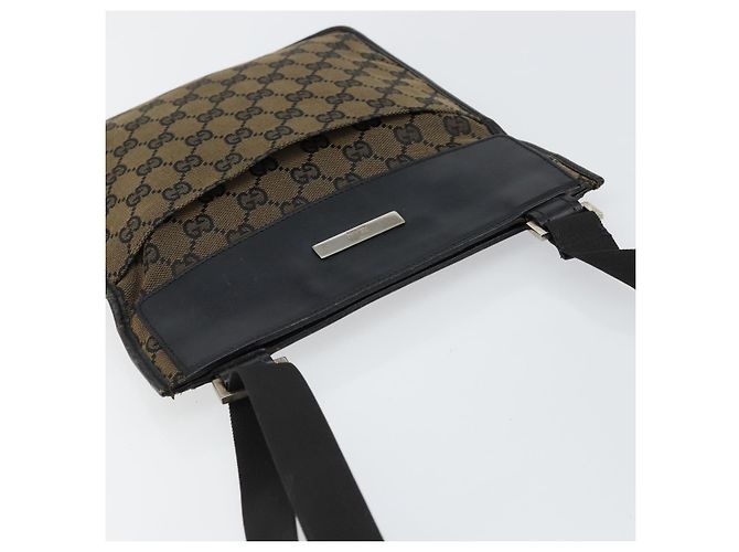 Borsa a spalla in tela GG Gucci marrone 019 0348 Auth ep11399 - vista 6