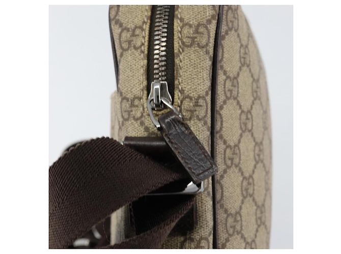 Borsa a Spalla GG Supreme in PVC Beige e Argento di GUCCI 122754 Auth yk19762 - vista 10